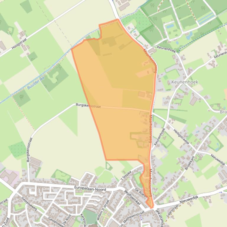 Kaart van postcodegebied 6021CN.