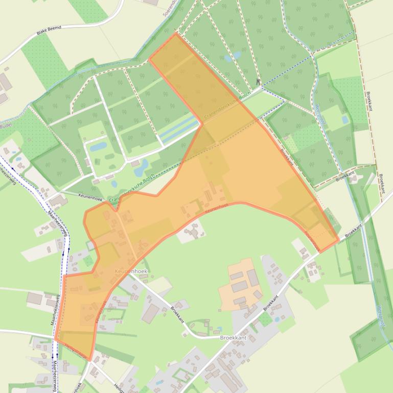 Kaart van postcodegebied 6021CW.