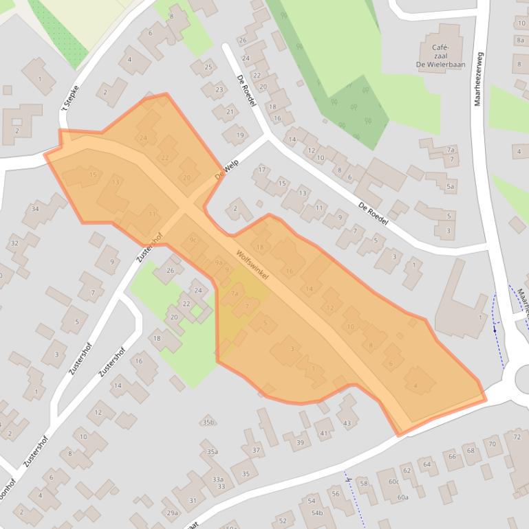 Kaart van postcodegebied 6021ED.