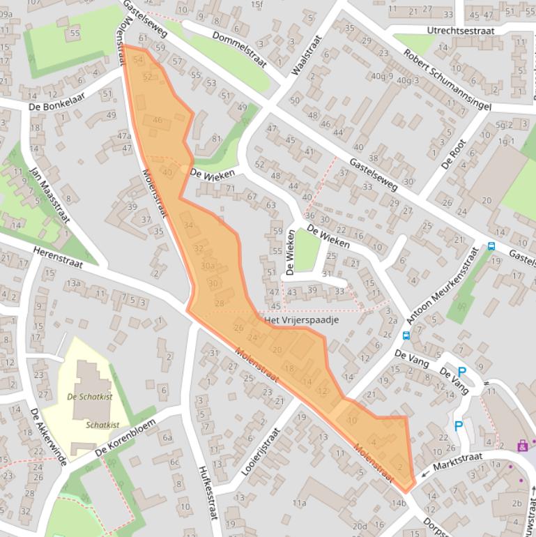 Kaart van postcodegebied 6021GV.