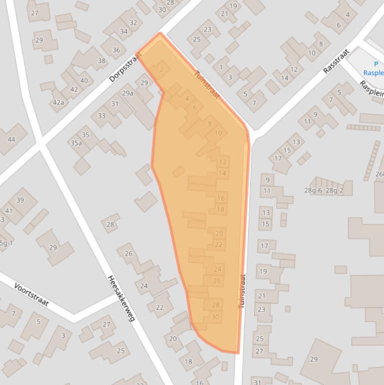 Kaart van postcodegebied 6021HG.