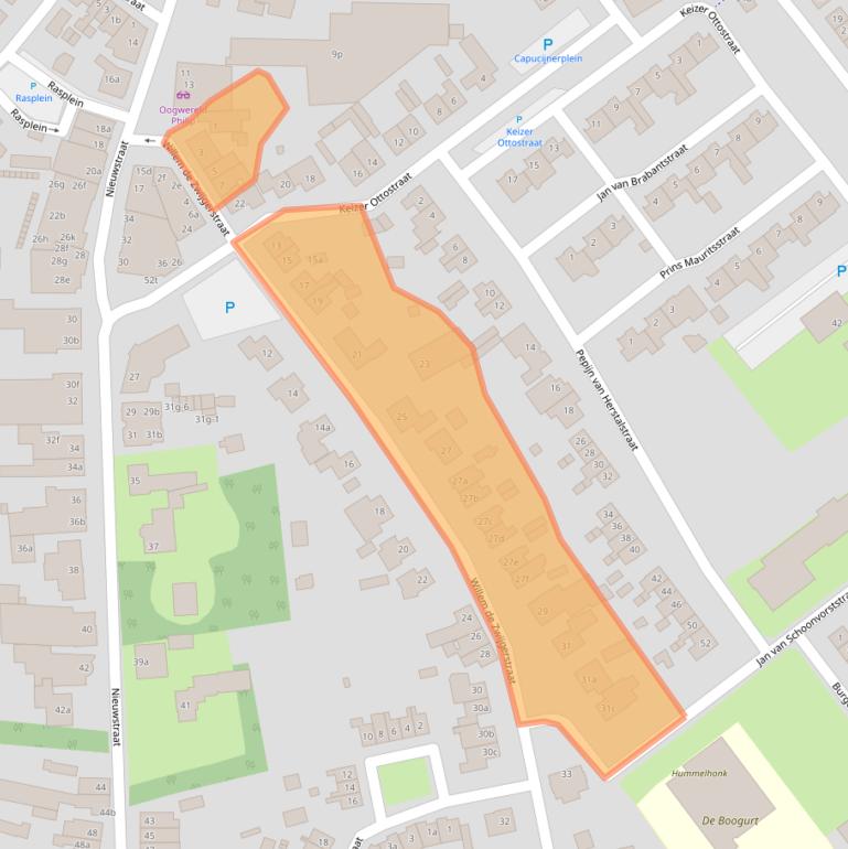 Kaart van postcodegebied 6021HK.