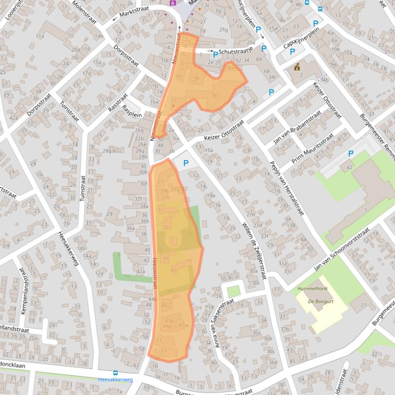 Kaart van postcodegebied 6021HP.