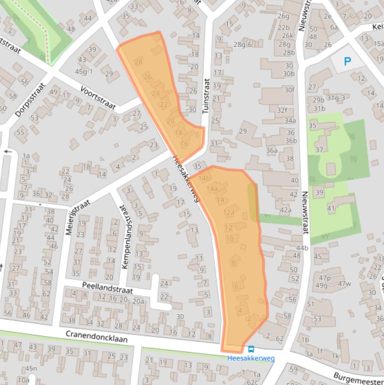 Kaart van postcodegebied 6021HZ.