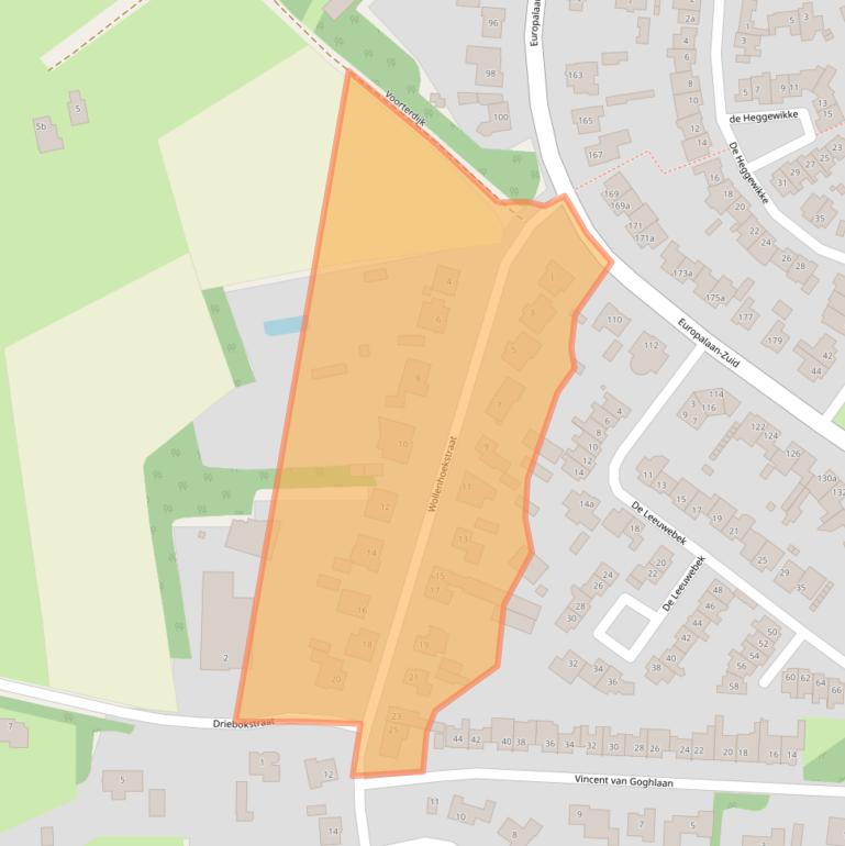 Kaart van postcodegebied 6021JJ.