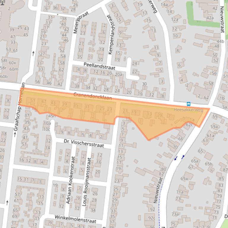 Kaart van postcodegebied 6021JR.