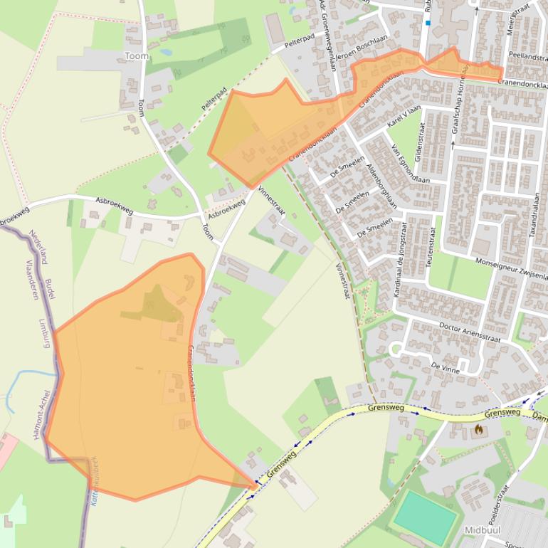 Kaart van postcodegebied 6021JV.