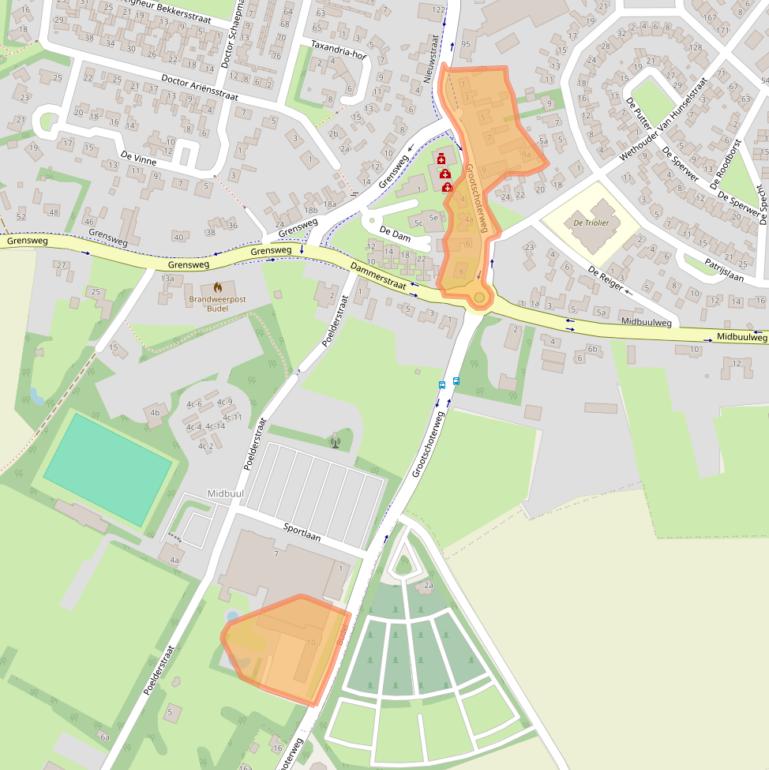 Kaart van postcodegebied 6021KC.