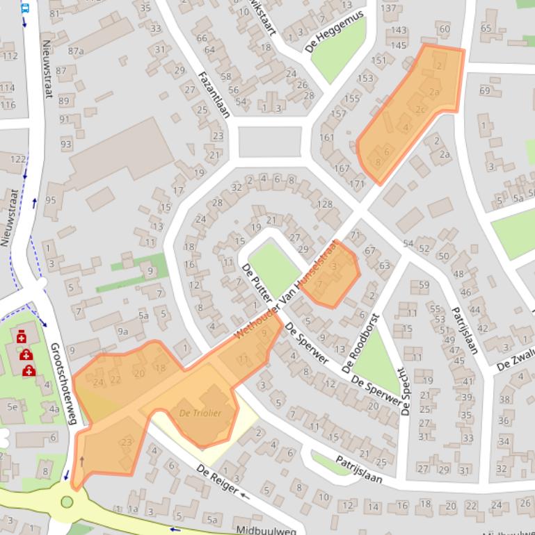 Kaart van postcodegebied 6021KD.