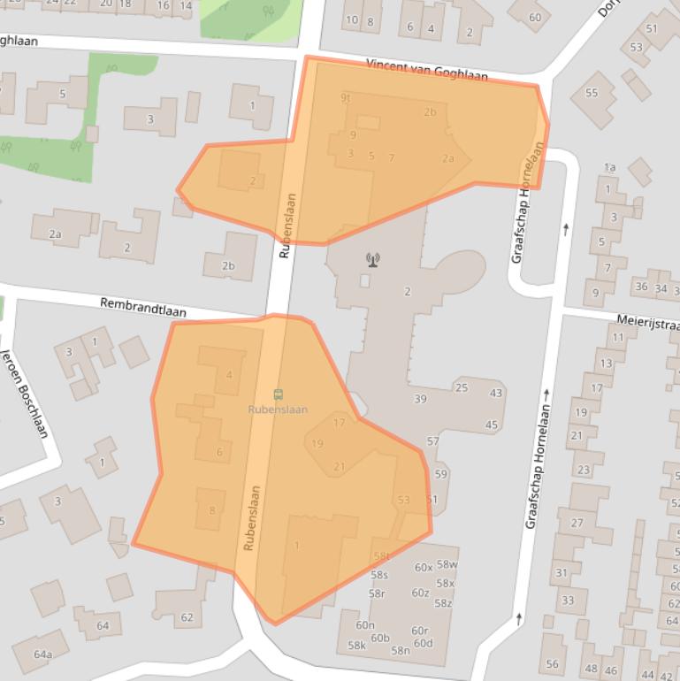 Kaart van postcodegebied 6021KE.