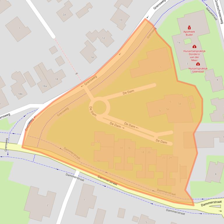 Kaart van postcodegebied 6021KM.