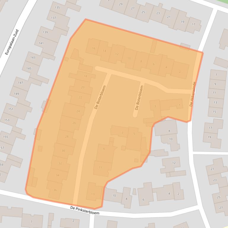 Kaart van postcodegebied 6021LV.