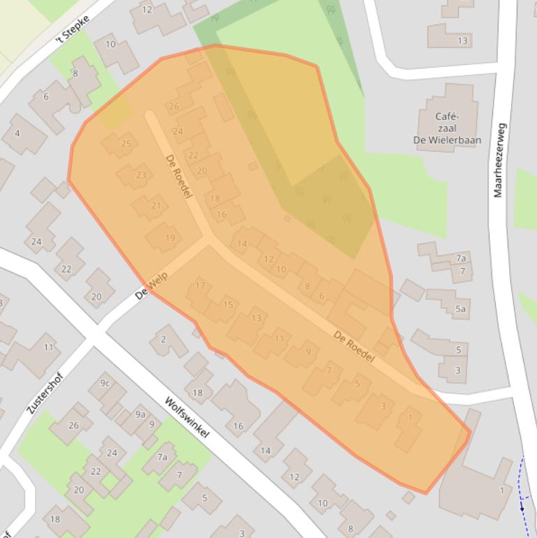 Kaart van postcodegebied 6021MK.