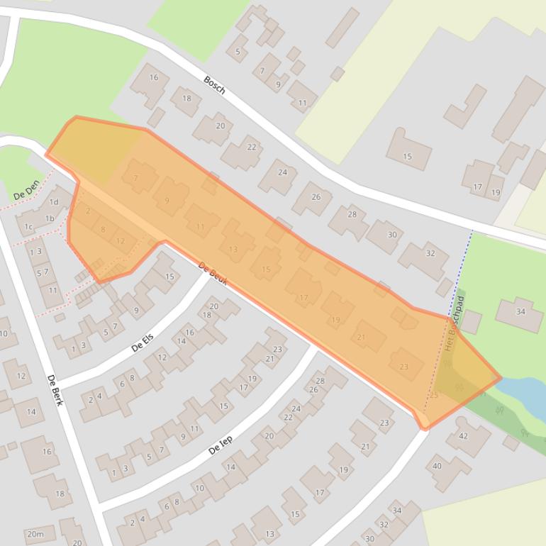 Kaart van postcodegebied 6021NH.