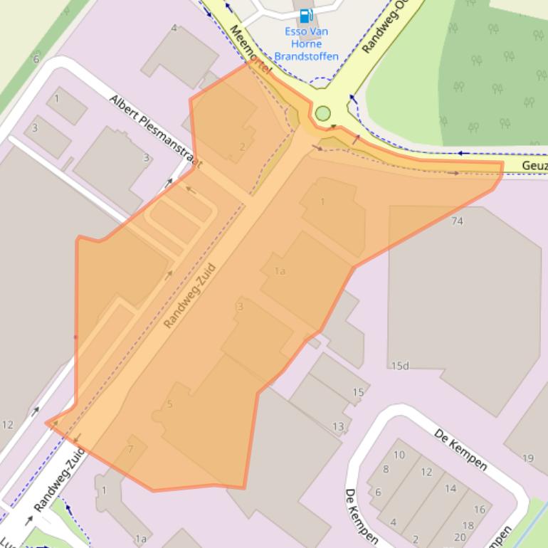 Kaart van postcodegebied 6021PW.