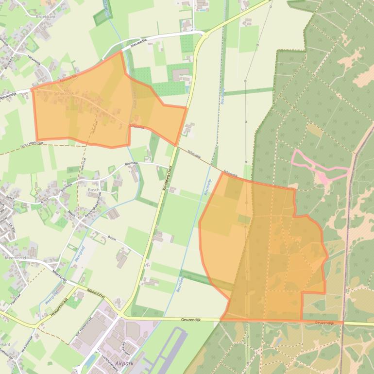 Kaart van postcodegebied 6021RN.