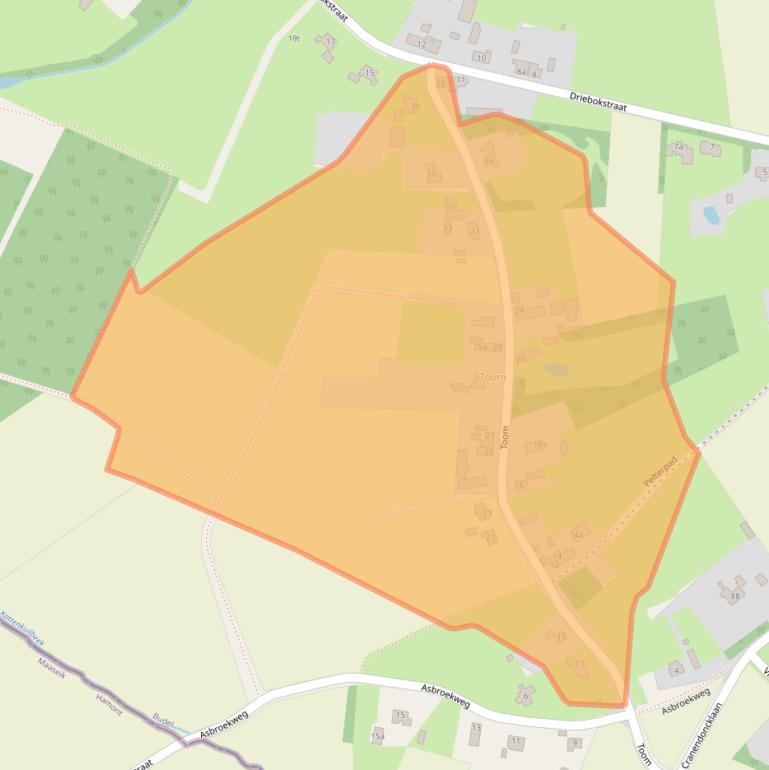 Kaart van postcodegebied 6021RT.