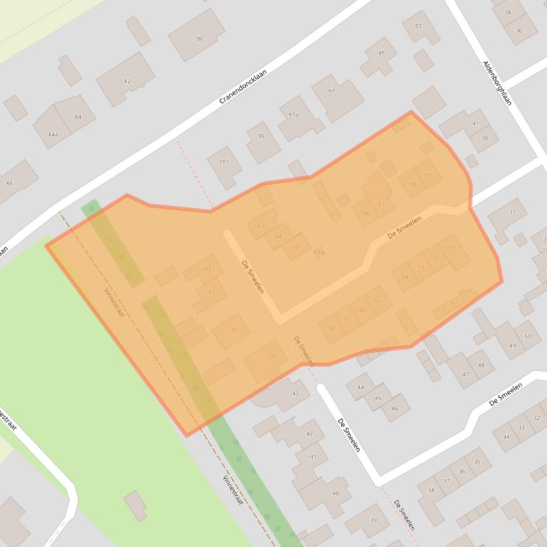 Kaart van postcodegebied 6021VC.