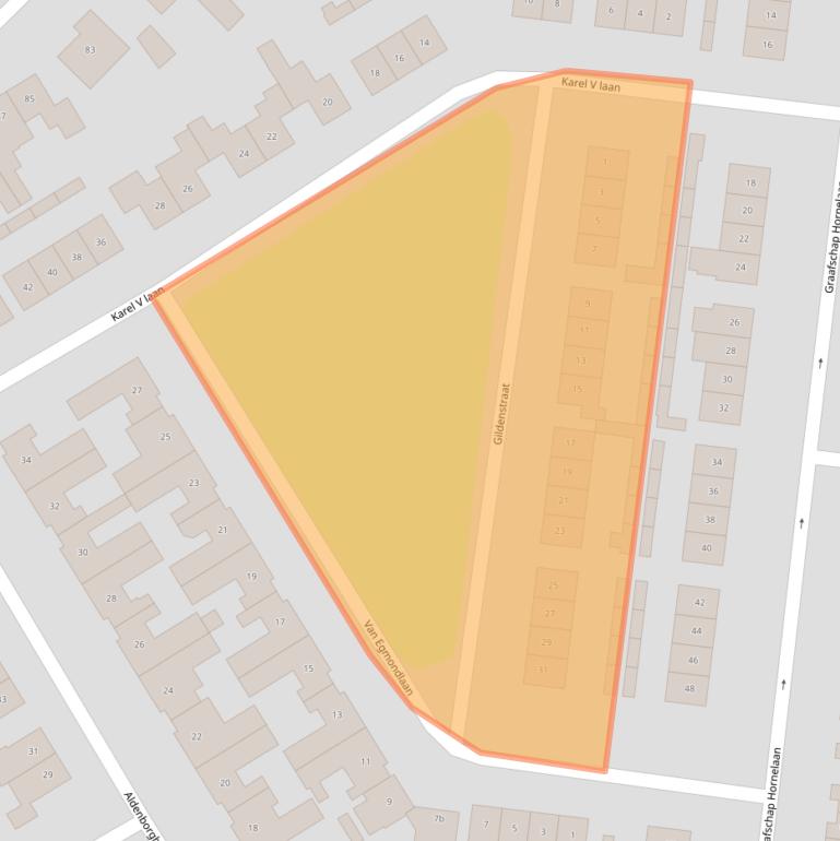 Kaart van postcodegebied 6021VL.