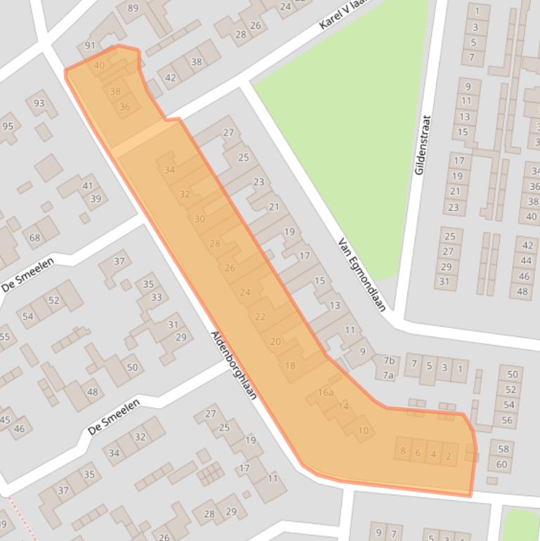 Kaart van postcodegebied 6021VV.