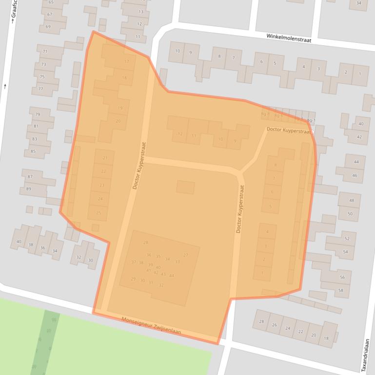 Kaart van postcodegebied 6021XD.