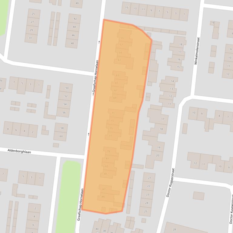 Kaart van postcodegebied 6021XK.