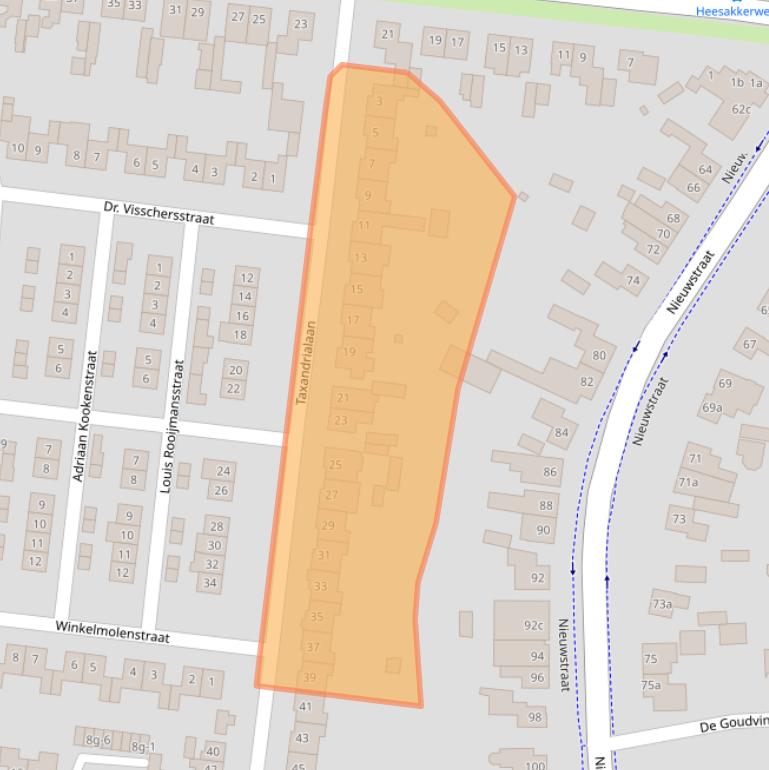 Kaart van postcodegebied 6021XV.