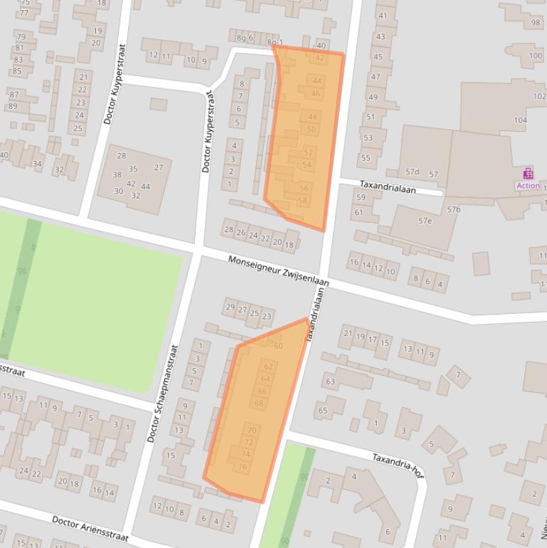 Kaart van postcodegebied 6021XZ.