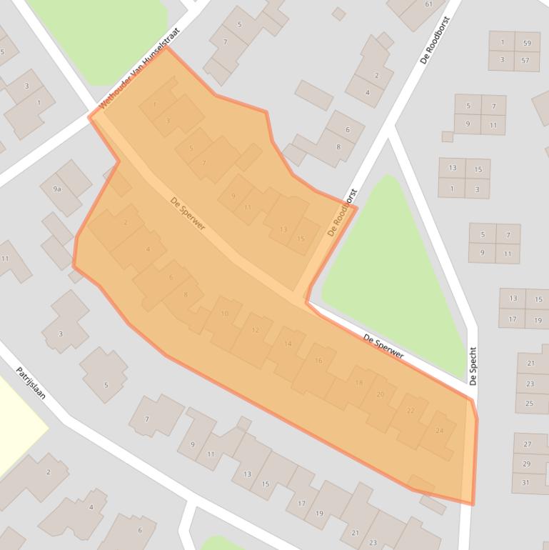 Kaart van postcodegebied 6021ZP.