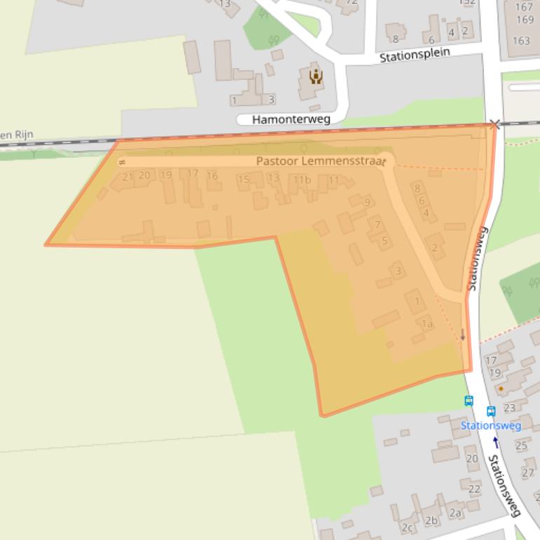 Kaart van postcodegebied 6023AG.