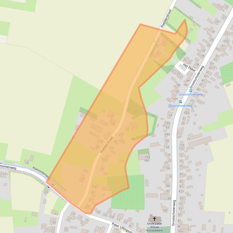 Kaart van postcodegebied 6023AZ.