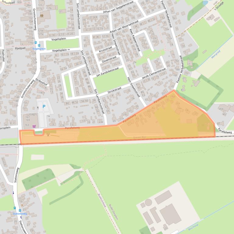 Kaart van postcodegebied 6023BC.