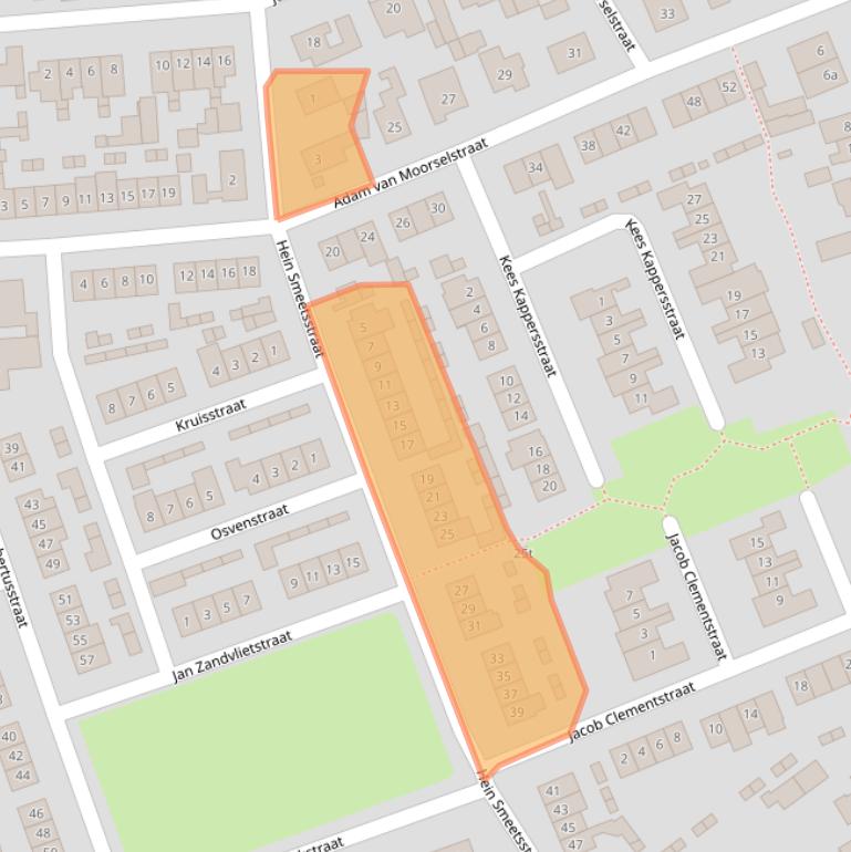 Kaart van postcodegebied 6023BT.