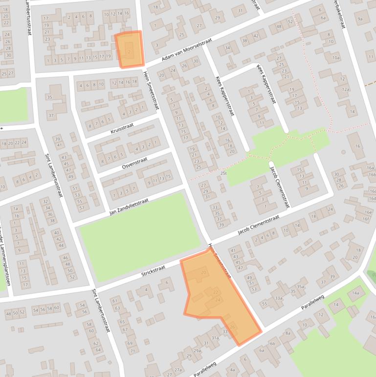 Kaart van postcodegebied 6023BW.