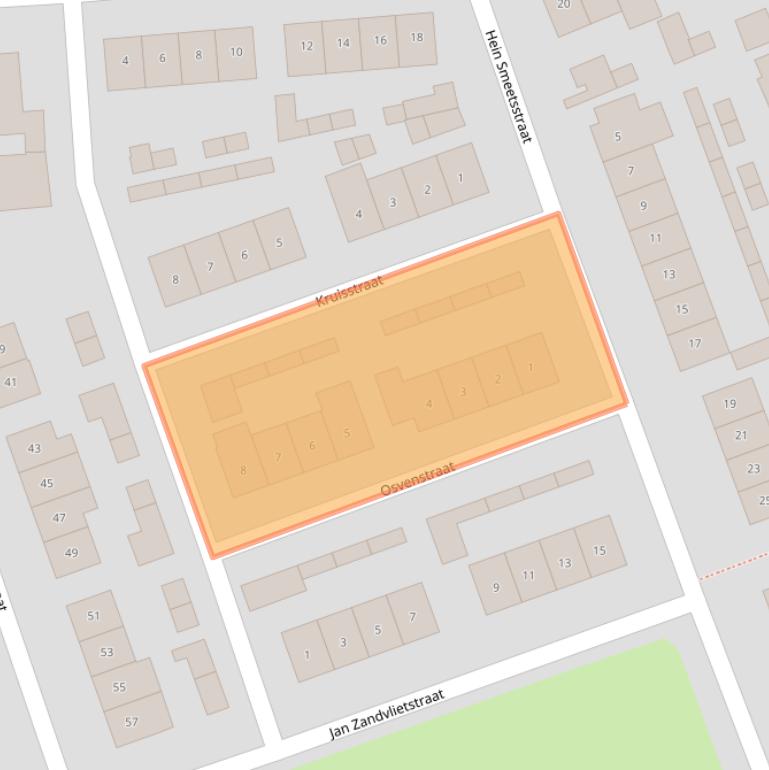Kaart van postcodegebied 6023BX.