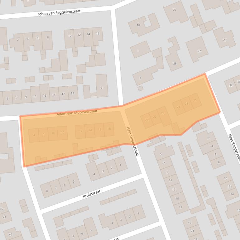 Kaart van postcodegebied 6023CD.