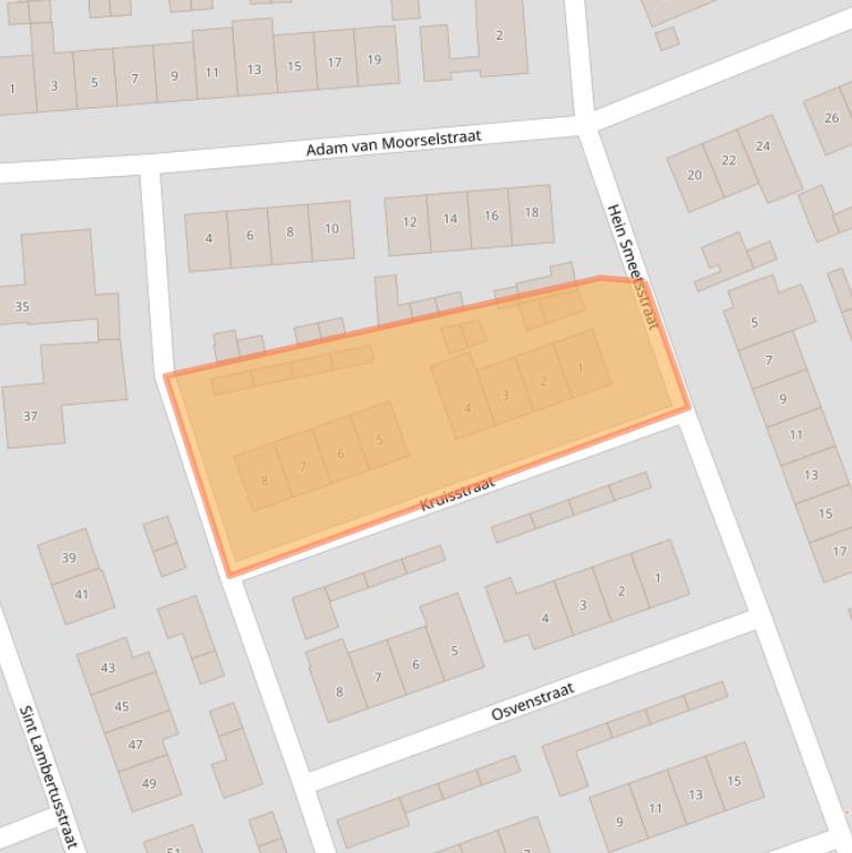 Kaart van postcodegebied 6023CR.