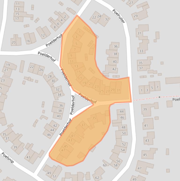 Kaart van postcodegebied 6023EG.
