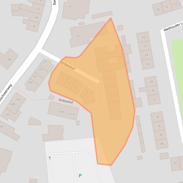 Kaart van postcodegebied 6023EZ.