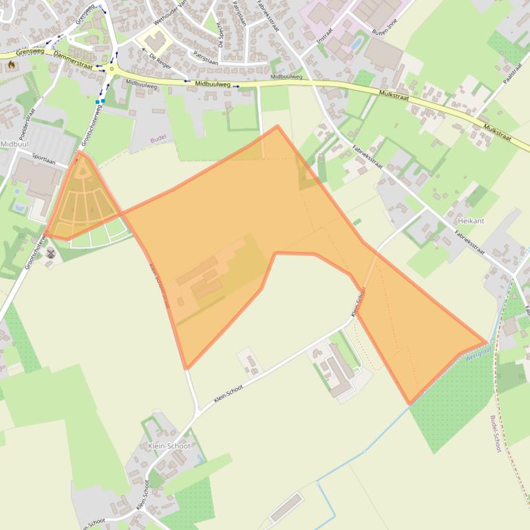 Kaart van postcodegebied 6023RG.