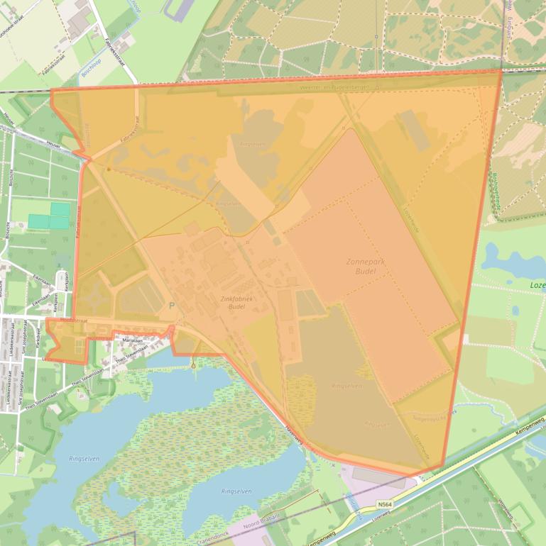 Kaart van postcodegebied 6024AA.