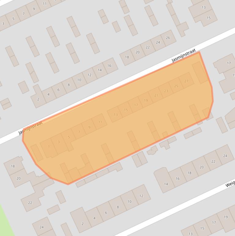 Kaart van postcodegebied 6026BG.