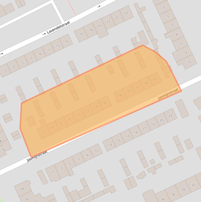 Kaart van postcodegebied 6026BH.