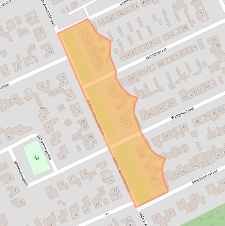 Kaart van postcodegebied 6026BP.