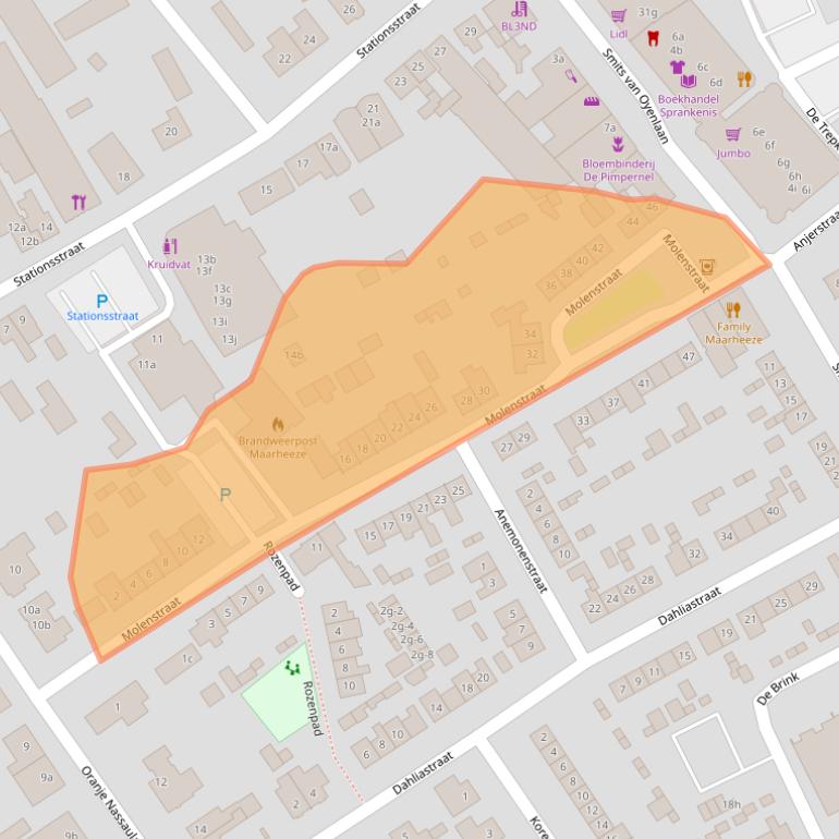 Kaart van postcodegebied 6026CM.