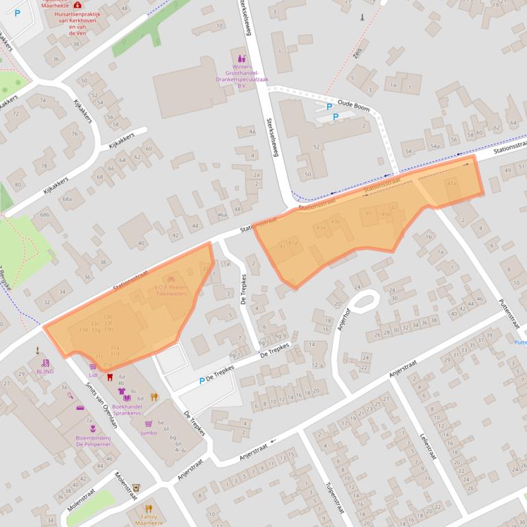 Kaart van postcodegebied 6026CS.