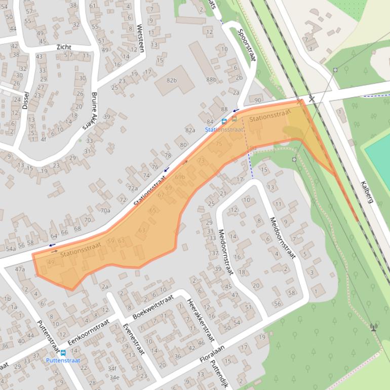 Kaart van postcodegebied 6026CT.