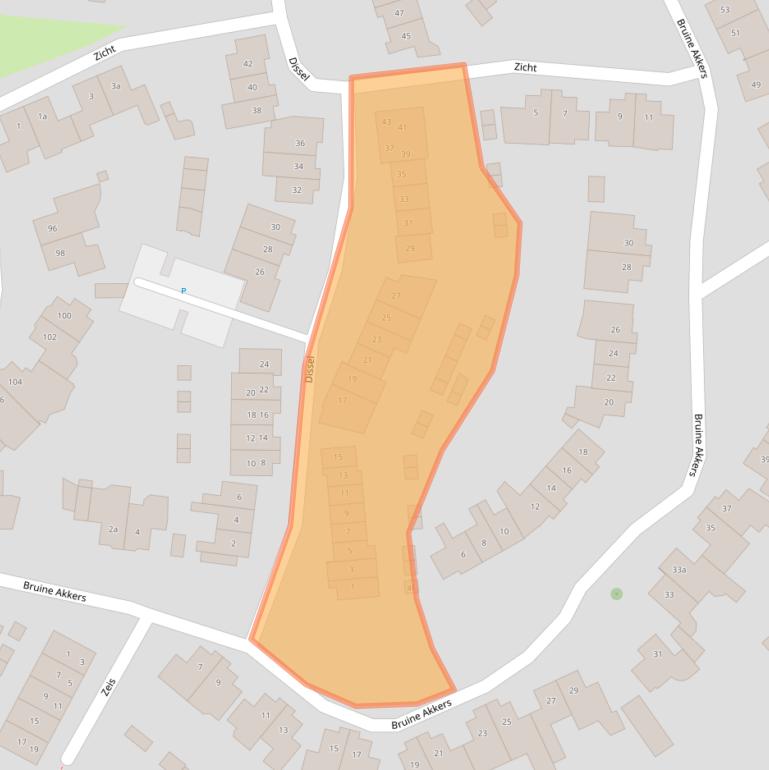 Kaart van postcodegebied 6026DC.