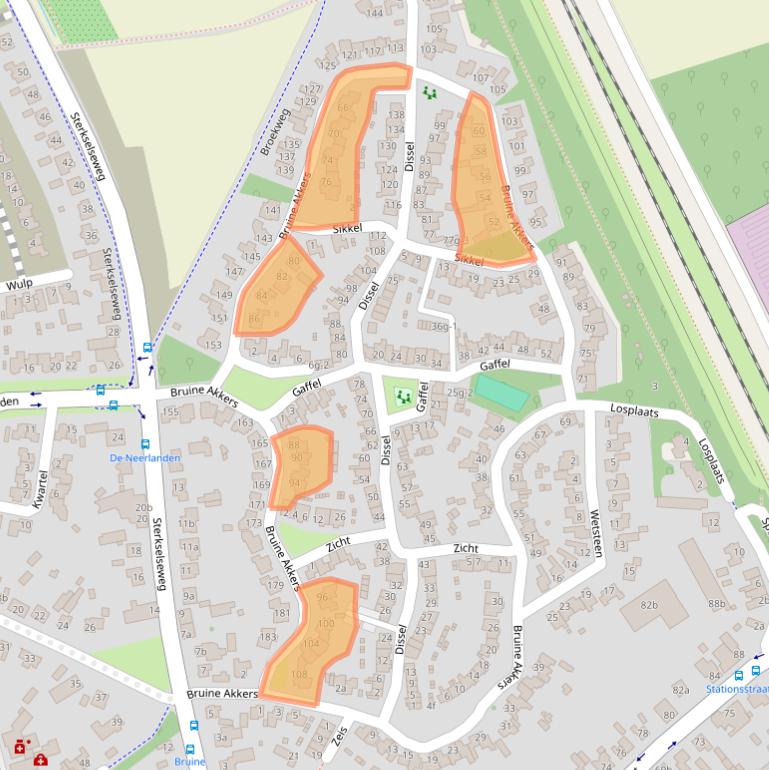 Kaart van postcodegebied 6026DR.