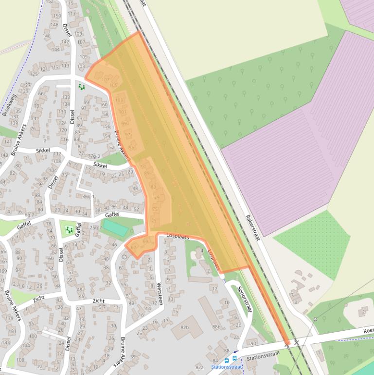 Kaart van postcodegebied 6026DS.